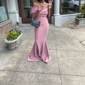 Women’s formal mermaids cut dress in Dusty Rose